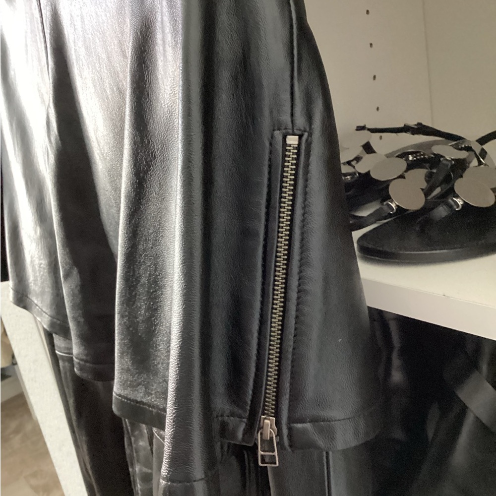 bebe addiction Black Leather Cape Jacket - Picture 5 of 7